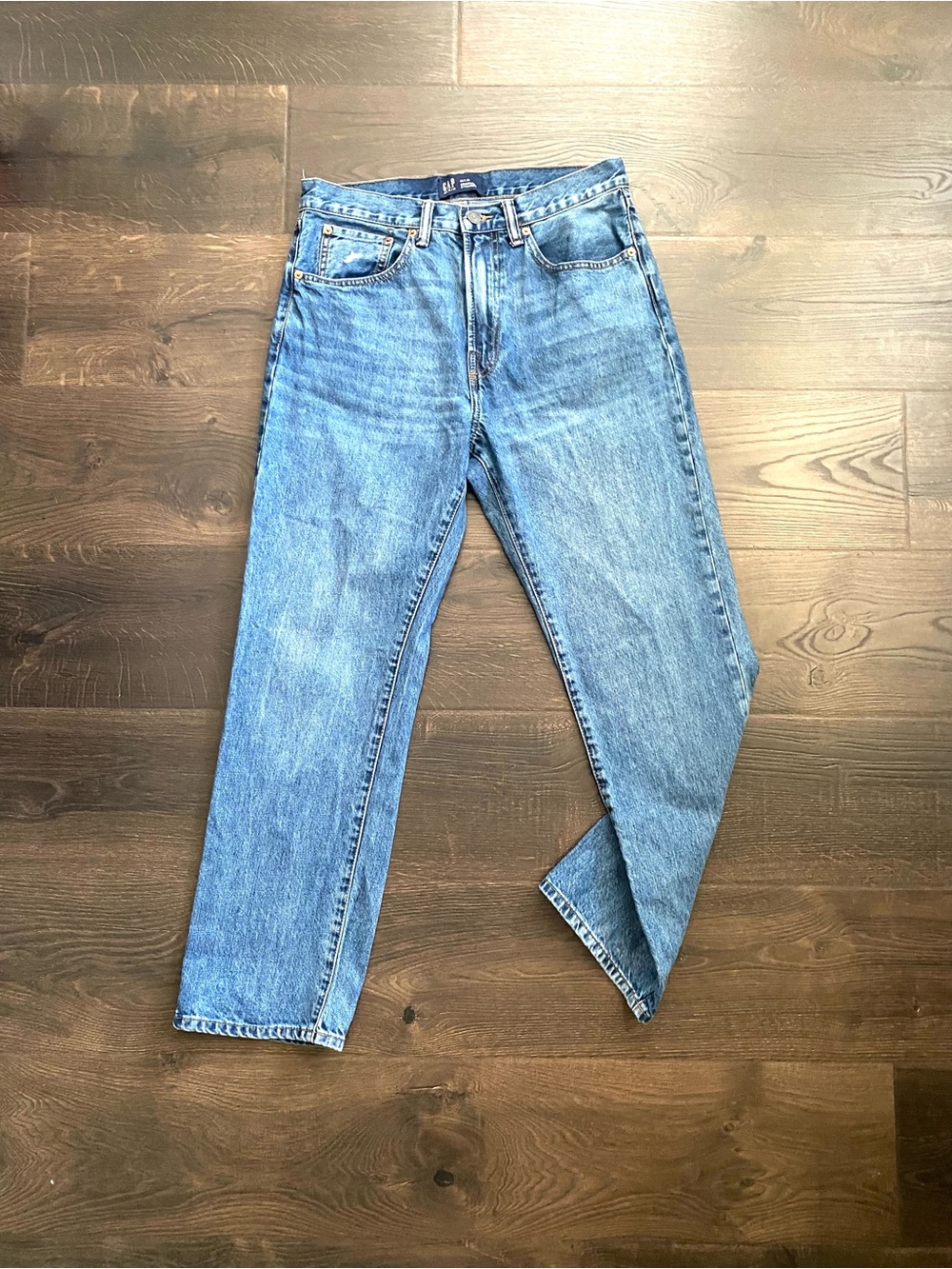 Men’s GAP Classic Straight Leg Jeans Light Blue Denim Vintage Look